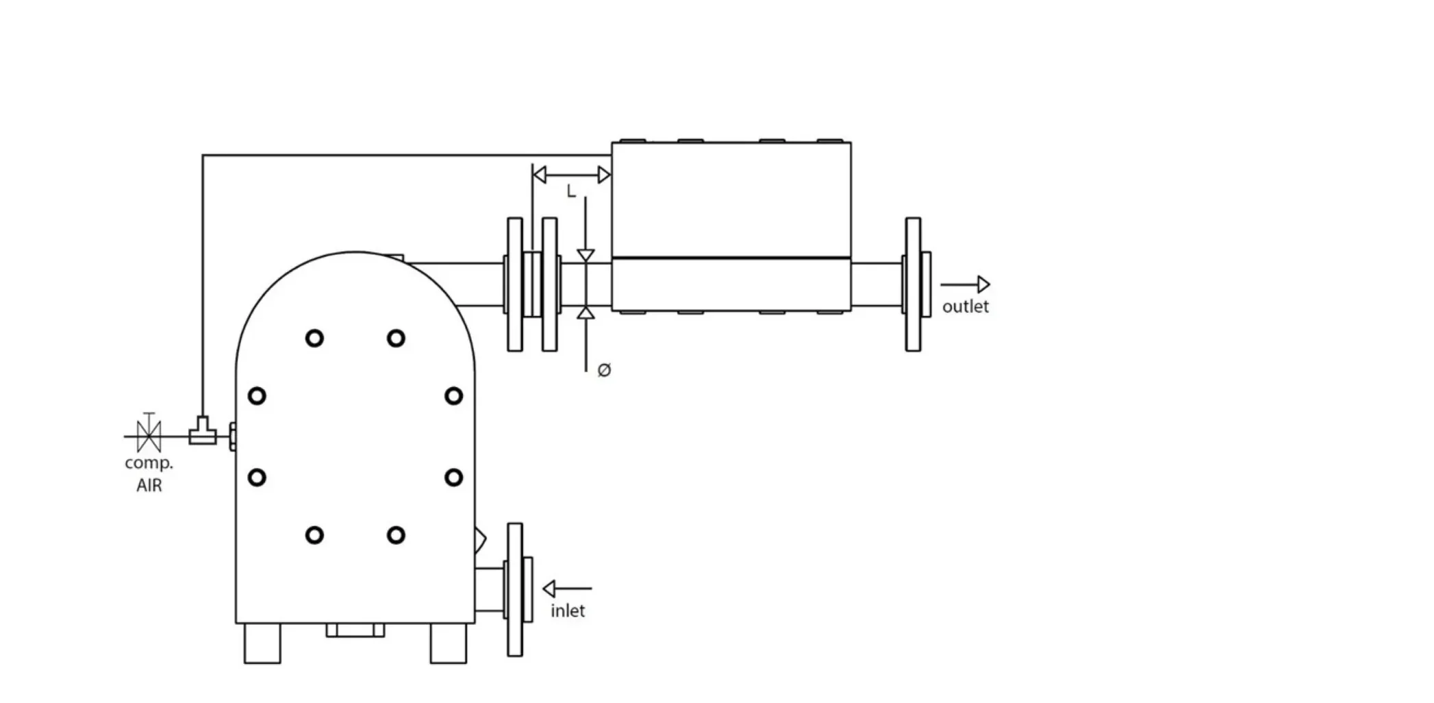 DT-Series Pulsation Dampener Installation drawing