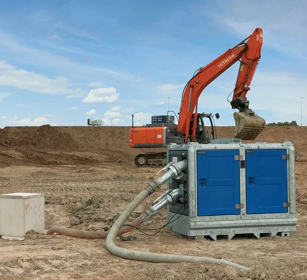 BA100K D193 sewage Diesel On a construction site