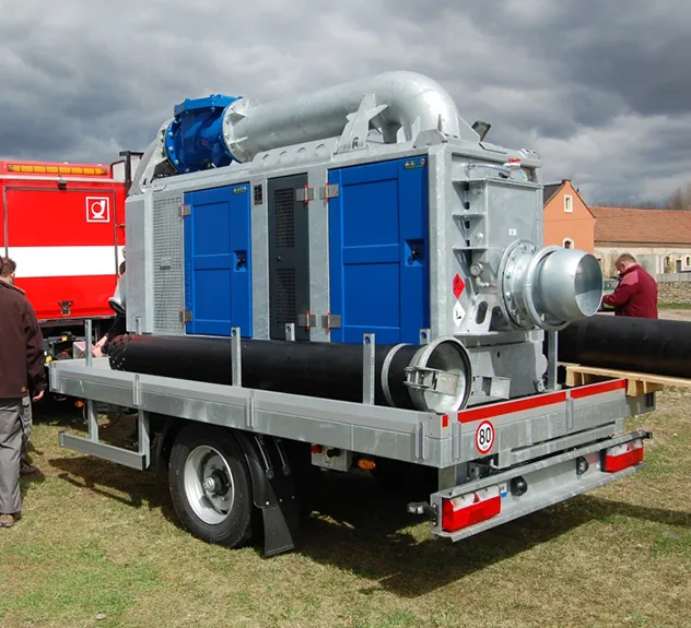 A photo of a BA300E D328 diesel pumpset trailer mounted BBA Pumps on a trailer