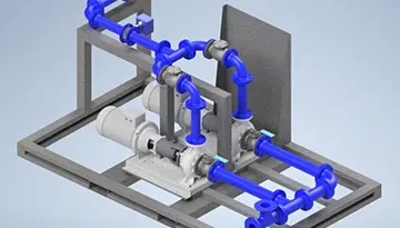 A render of a Centrifugal Pump System