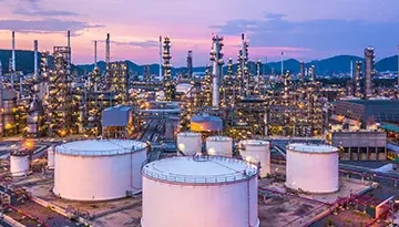 A photo of a chemical Plant from above