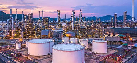 A photo of a chemical Plant from above