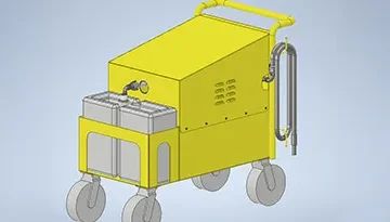 A render of a Mobile Pump Trolley