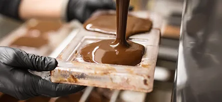 A photo of chocolate being pumped