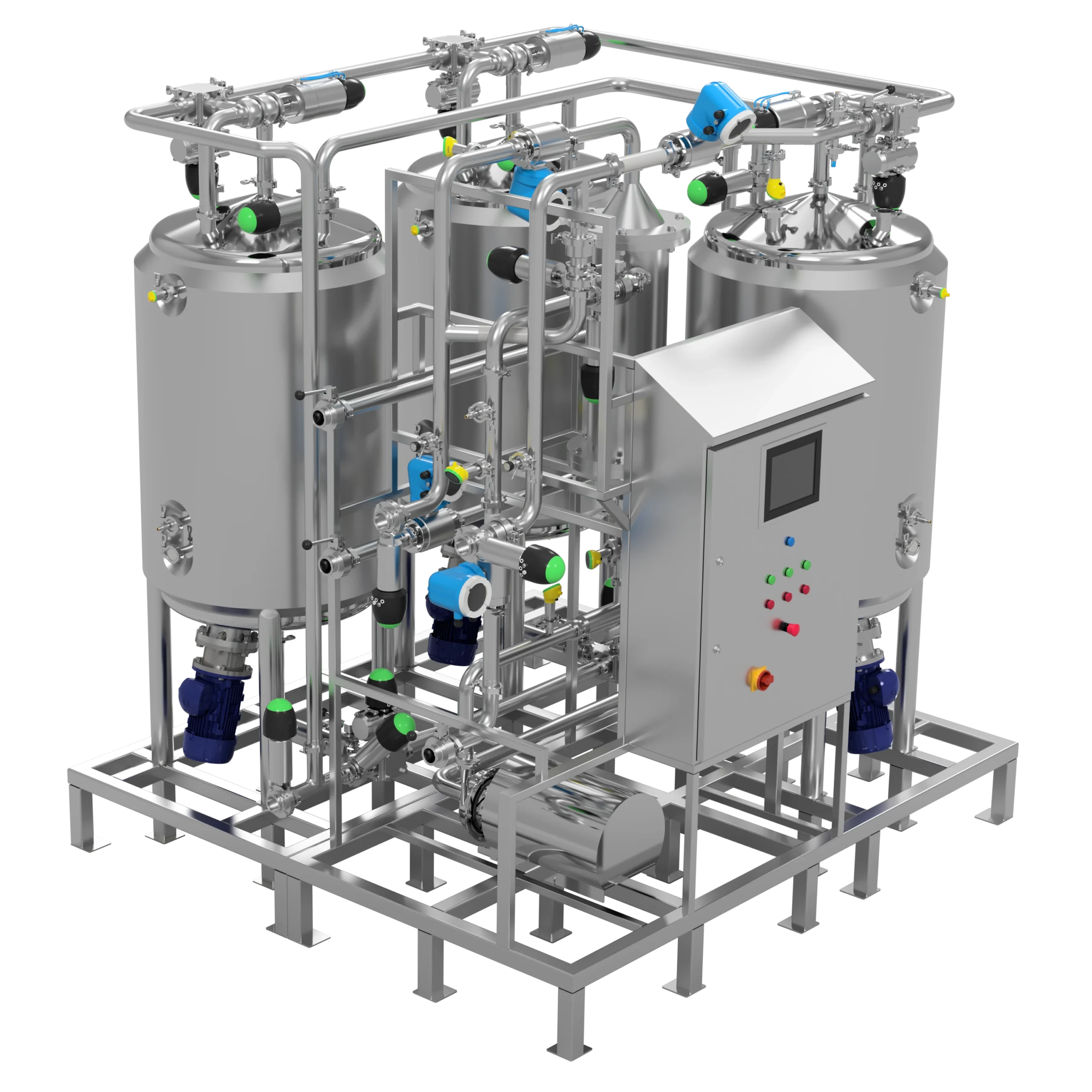 Modular CIP 3 Tank Square System ISO